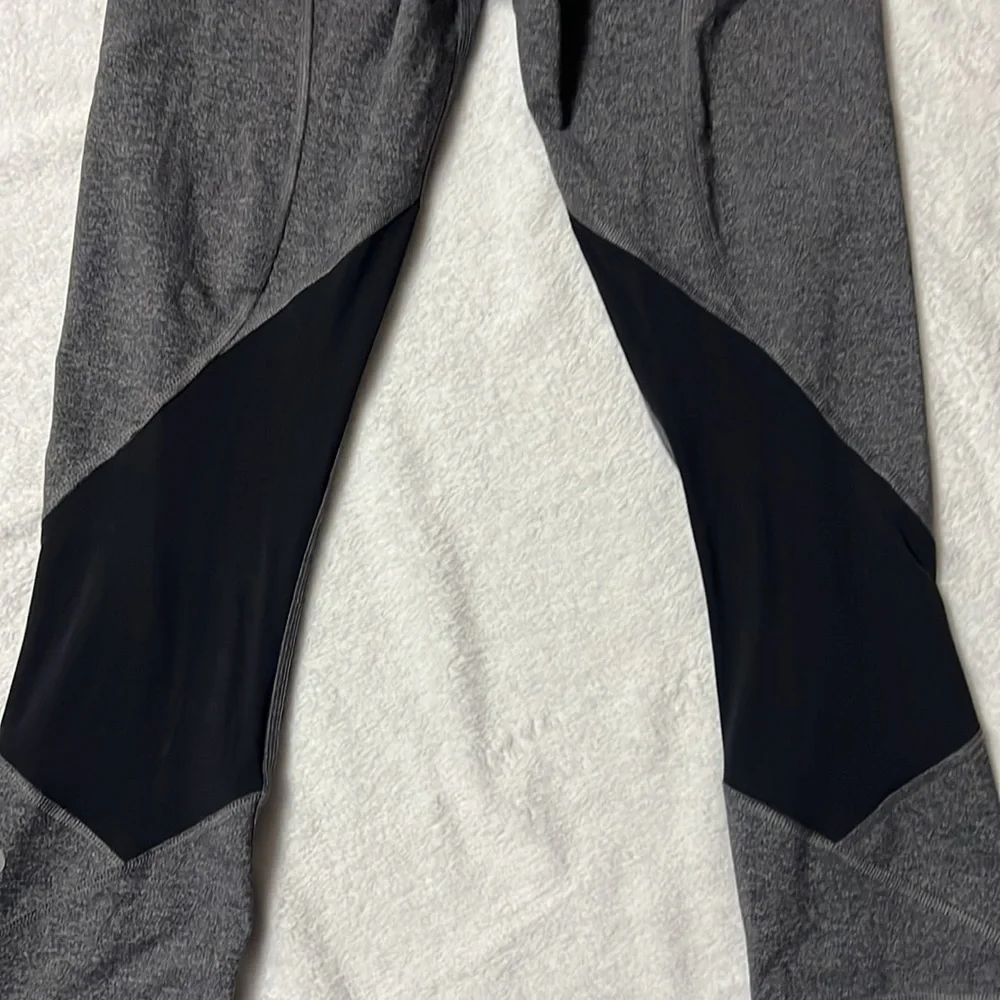 Grey and black Lululemon Capris